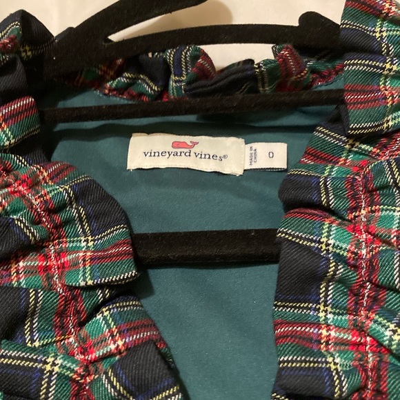 Vineyard Vines Tartan Holiday Dress - Sleeveless and Ruffles - Picture 2 of 7